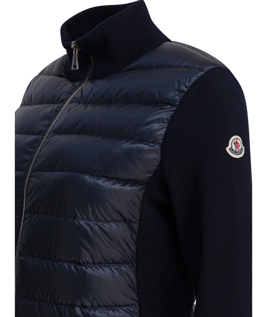 MONCLER Темно-синяя полиамидовая куртка, фото 4