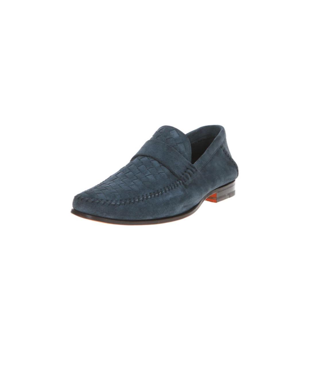 SANTONI Антрацитовые замшевые лоферы, фото 2