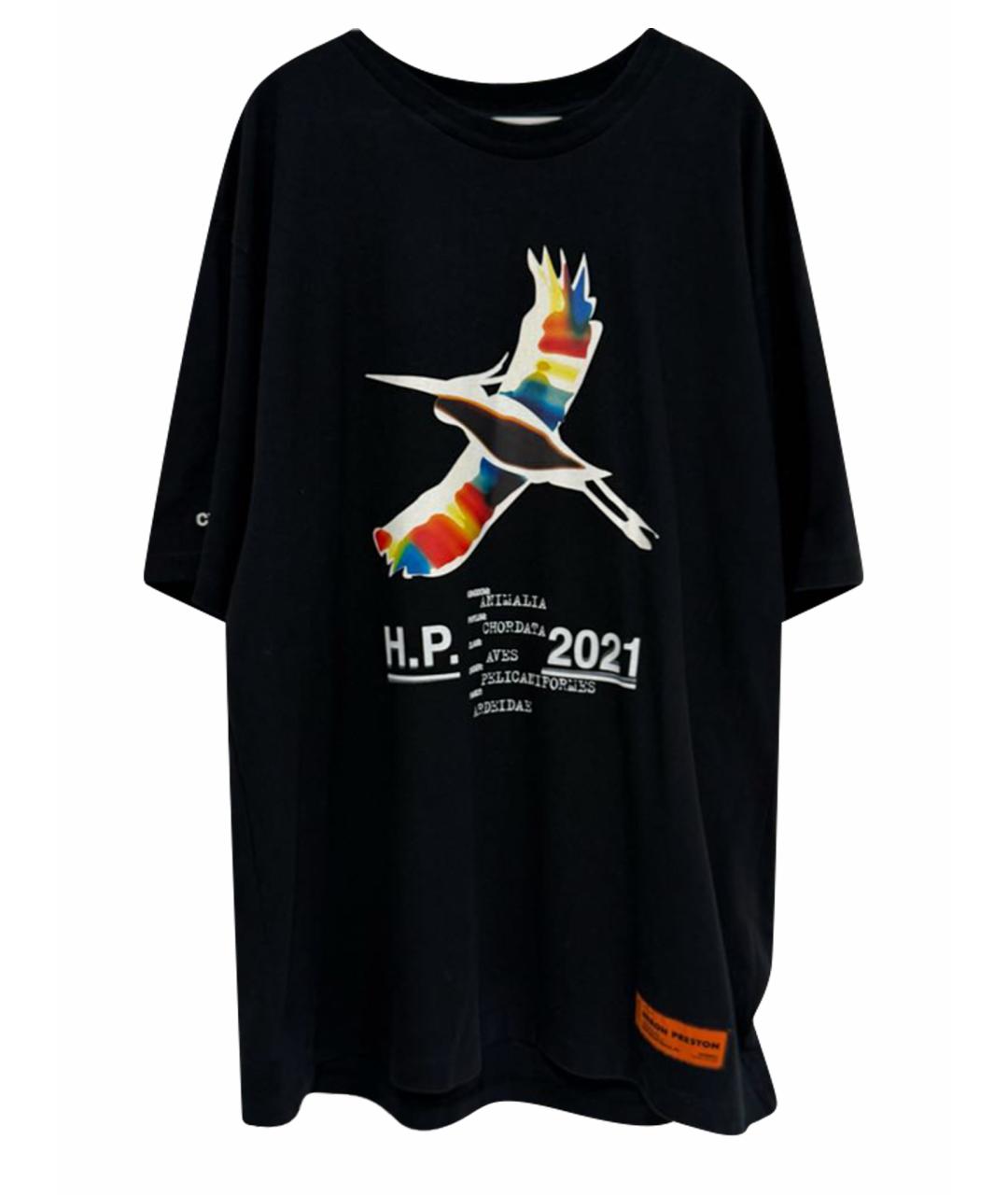 HERON PRESTON Черная хлопковая футболка, фото 1