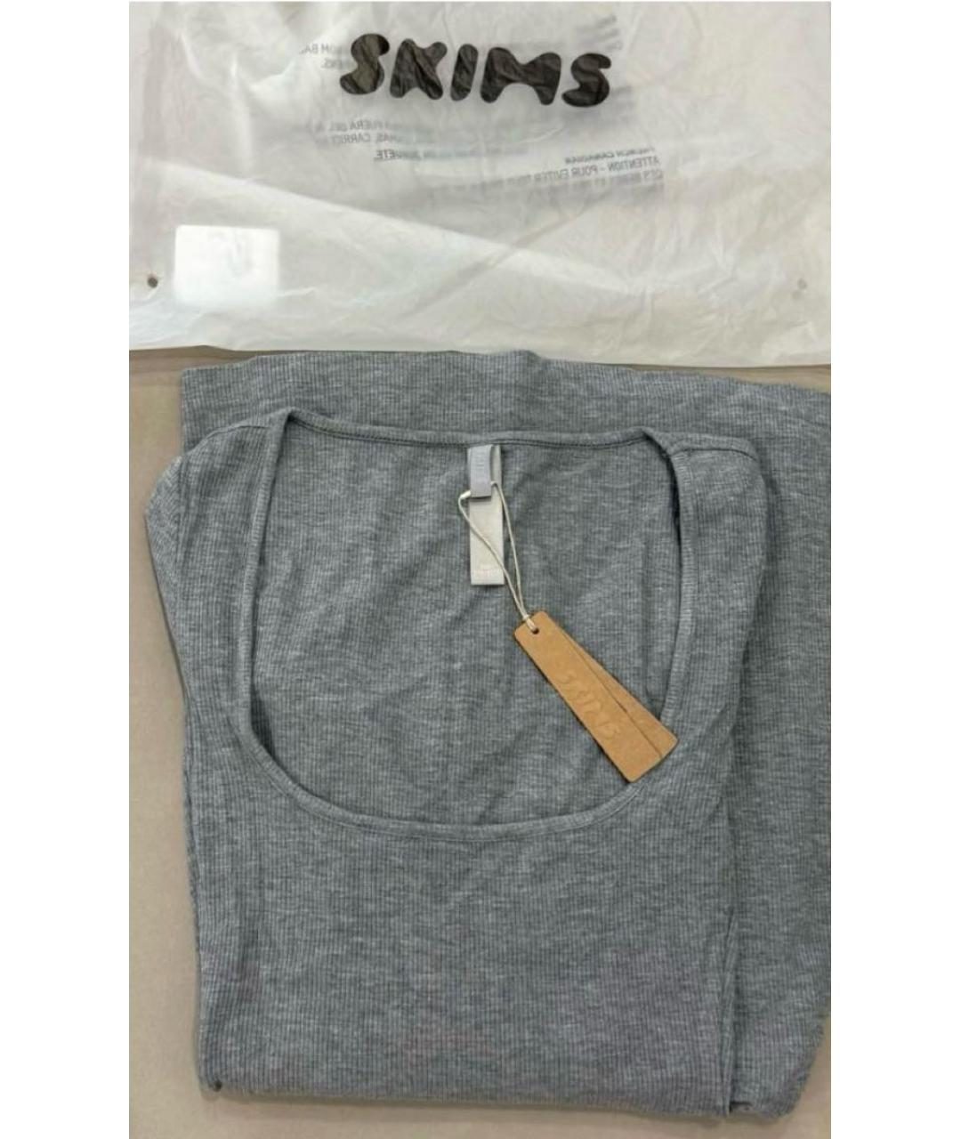 SKIMS Серое повседневное платье, фото 5