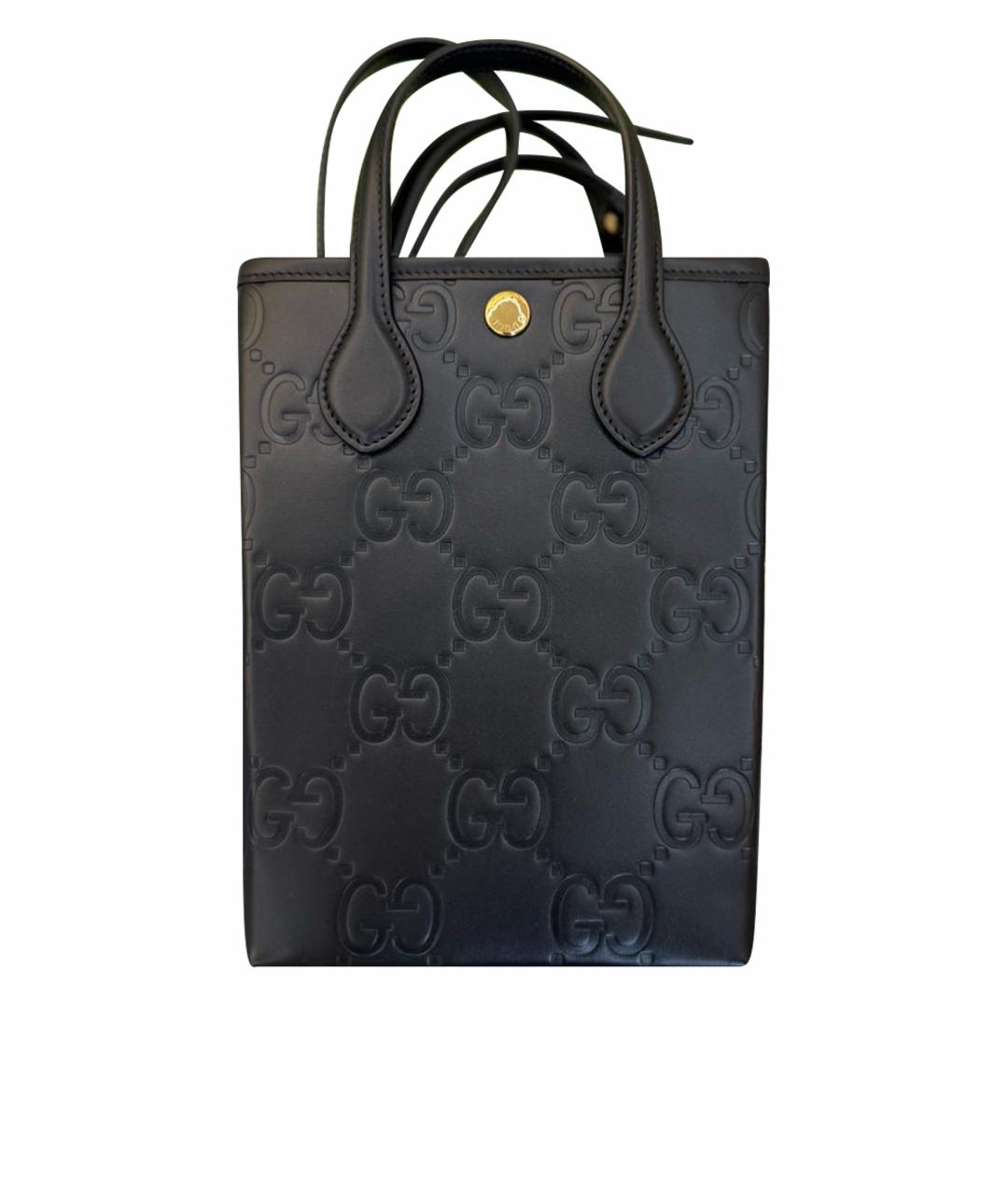 GUCCI Черная кожаная сумка через плечо, фото 1
