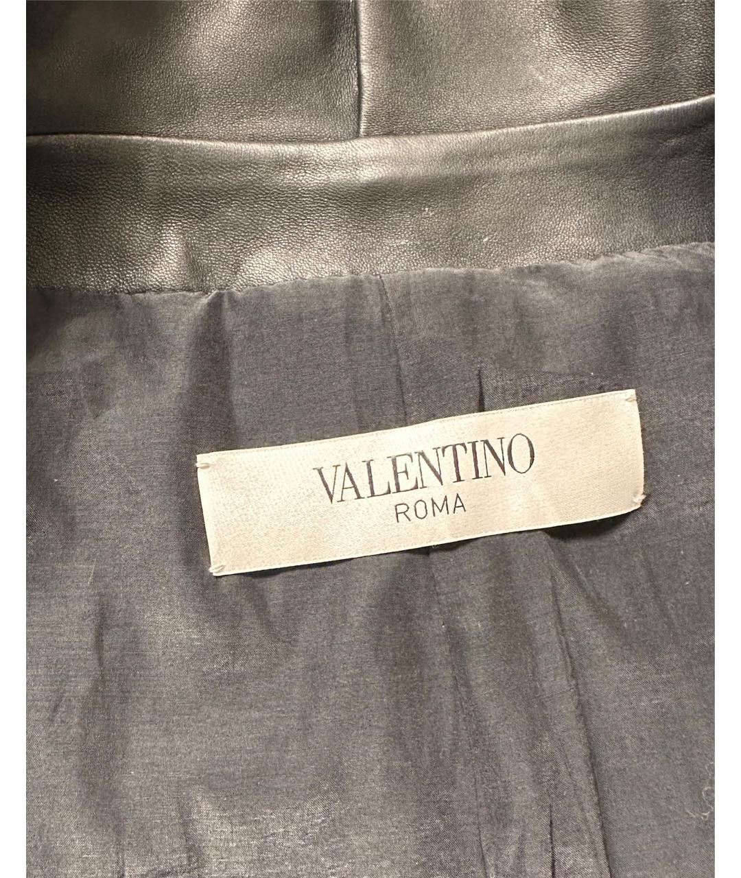VALENTINO Черный кожаный жилет, фото 3