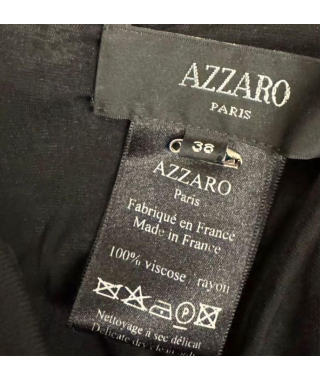 AZZARO Черное хлопковое вечернее платье, фото 3