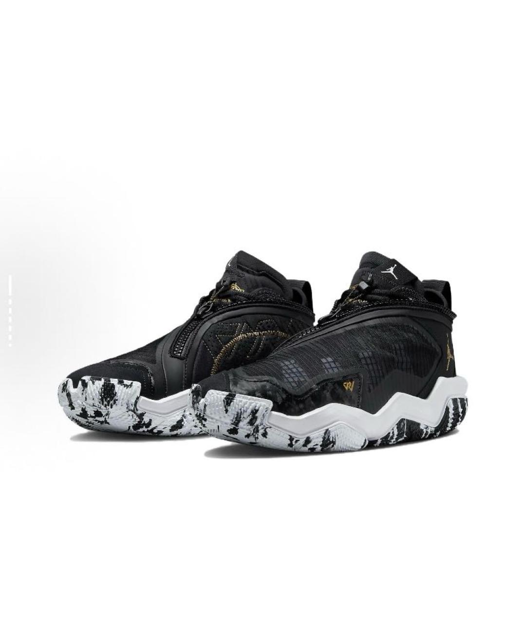 JORDAN Черные текстильные высокие кроссовки / кеды, фото 3