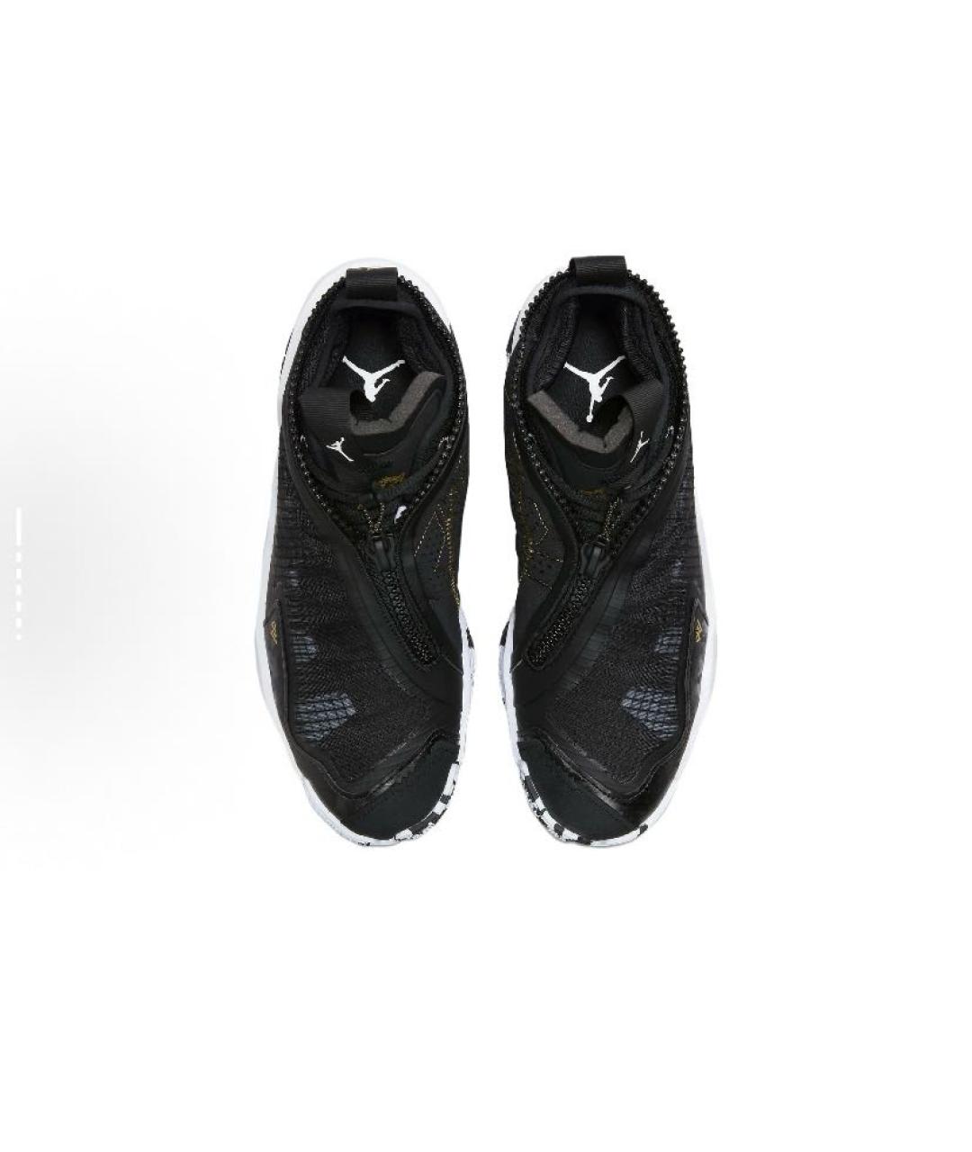 JORDAN Черные текстильные высокие кроссовки / кеды, фото 4