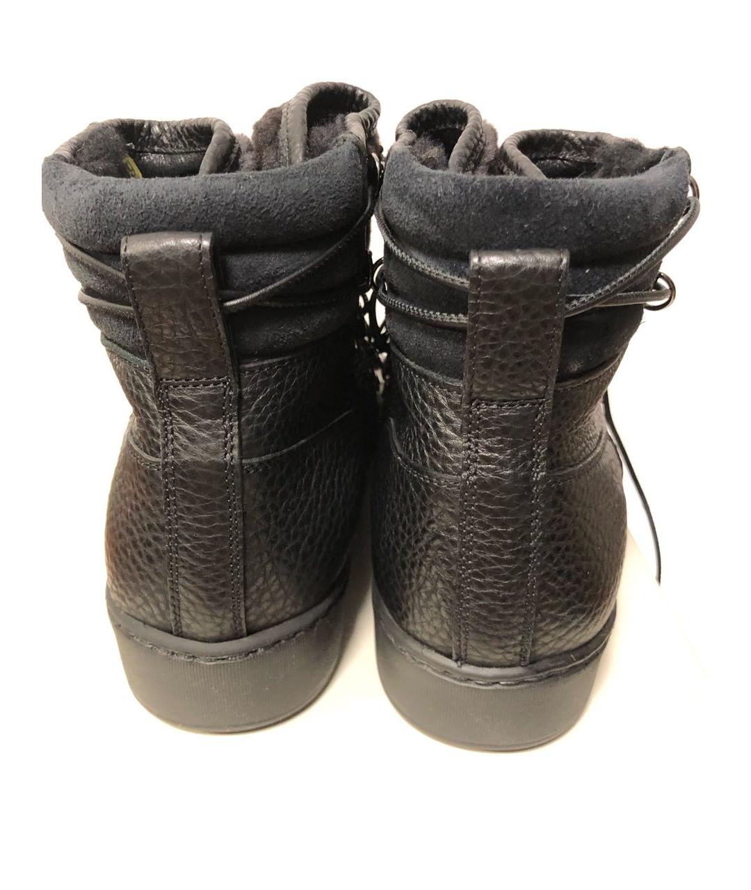 SANTONI Черные кожаные ботинки, фото 4