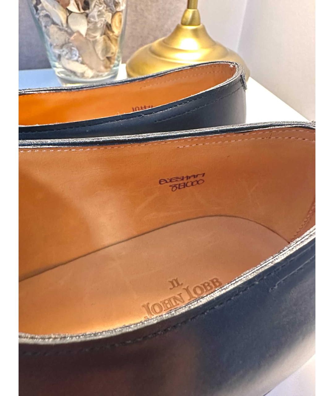 JOHN LOBB Черные кожаные туфли, фото 5