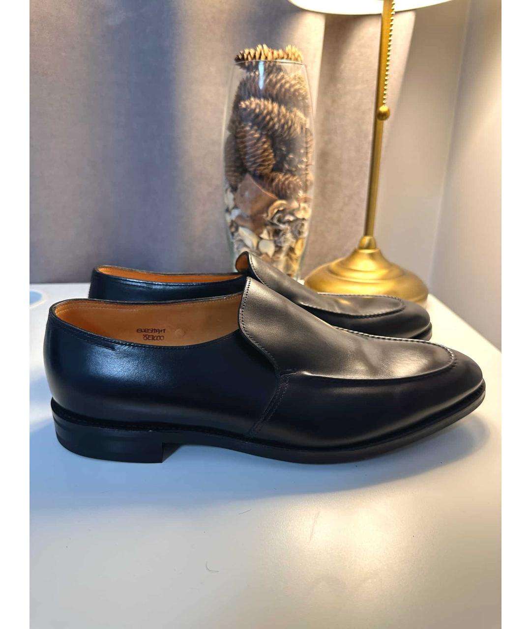 JOHN LOBB Черные кожаные туфли, фото 2