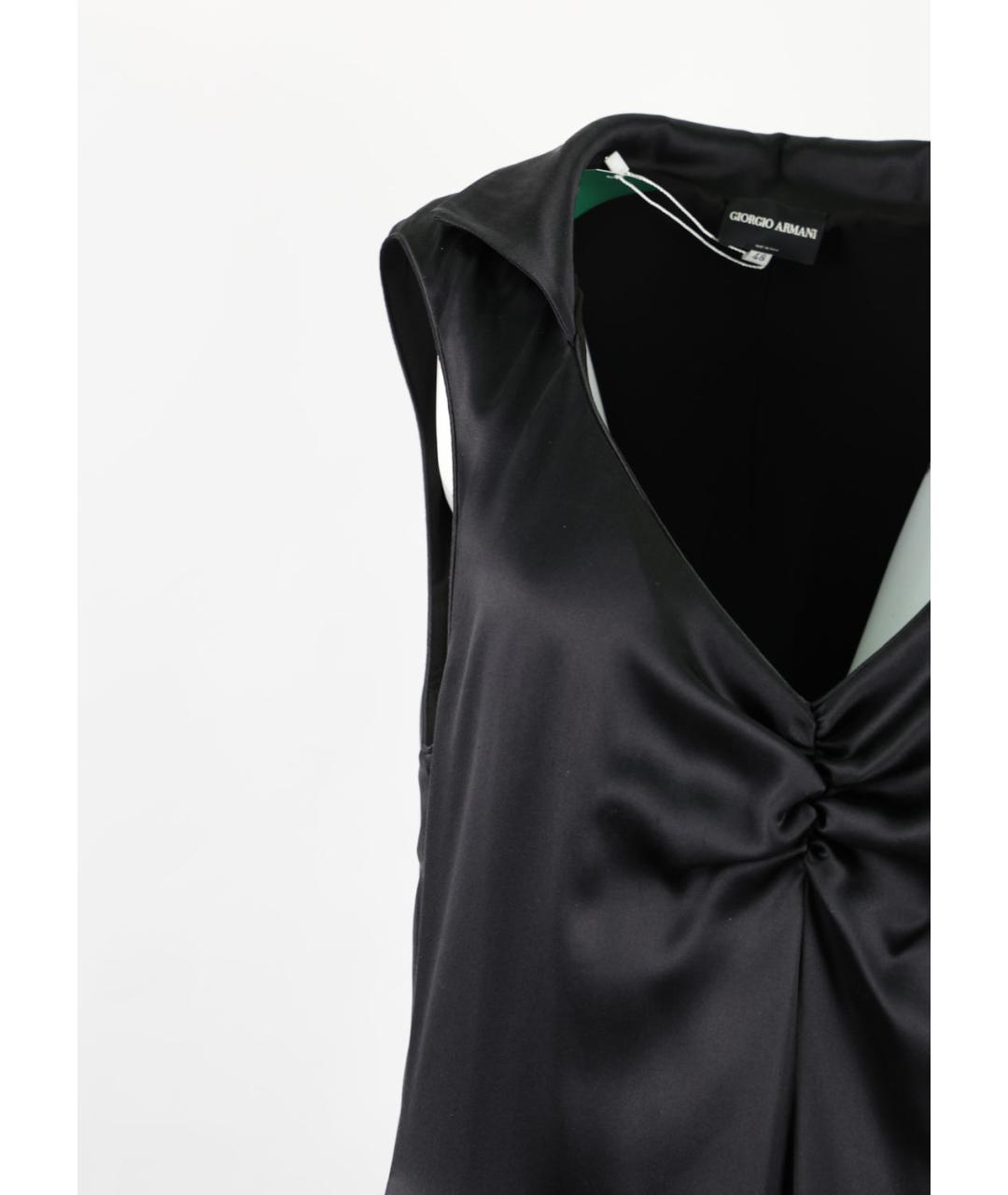 GIORGIO ARMANI Черное шелковое вечернее платье, фото 2