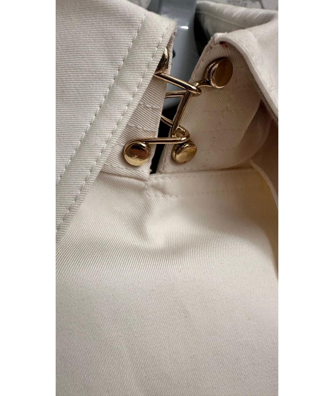 BURBERRY Белый хлопковый тренч/плащ, фото 8