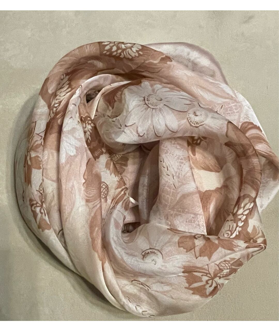 VALENTIN YUDASHKIN Бежевый шелковый шарф, фото 2