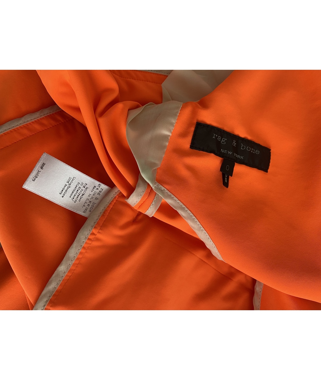 RAG&BONE Оранжевый синтетический жакет/пиджак, фото 7