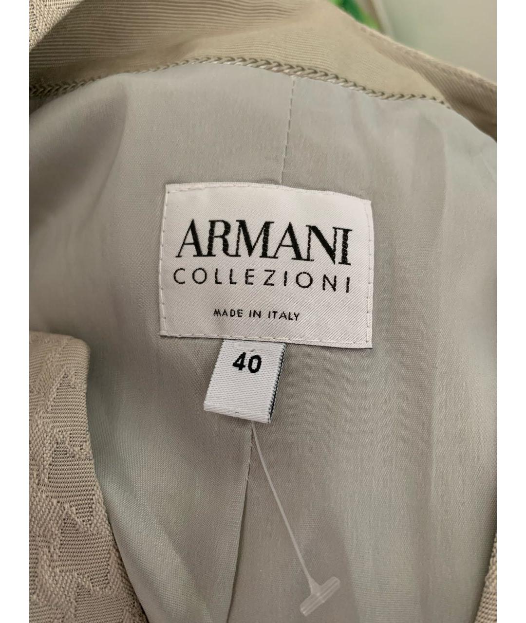 ARMANI COLLEZIONI Бежевый жакет/пиджак, фото 5