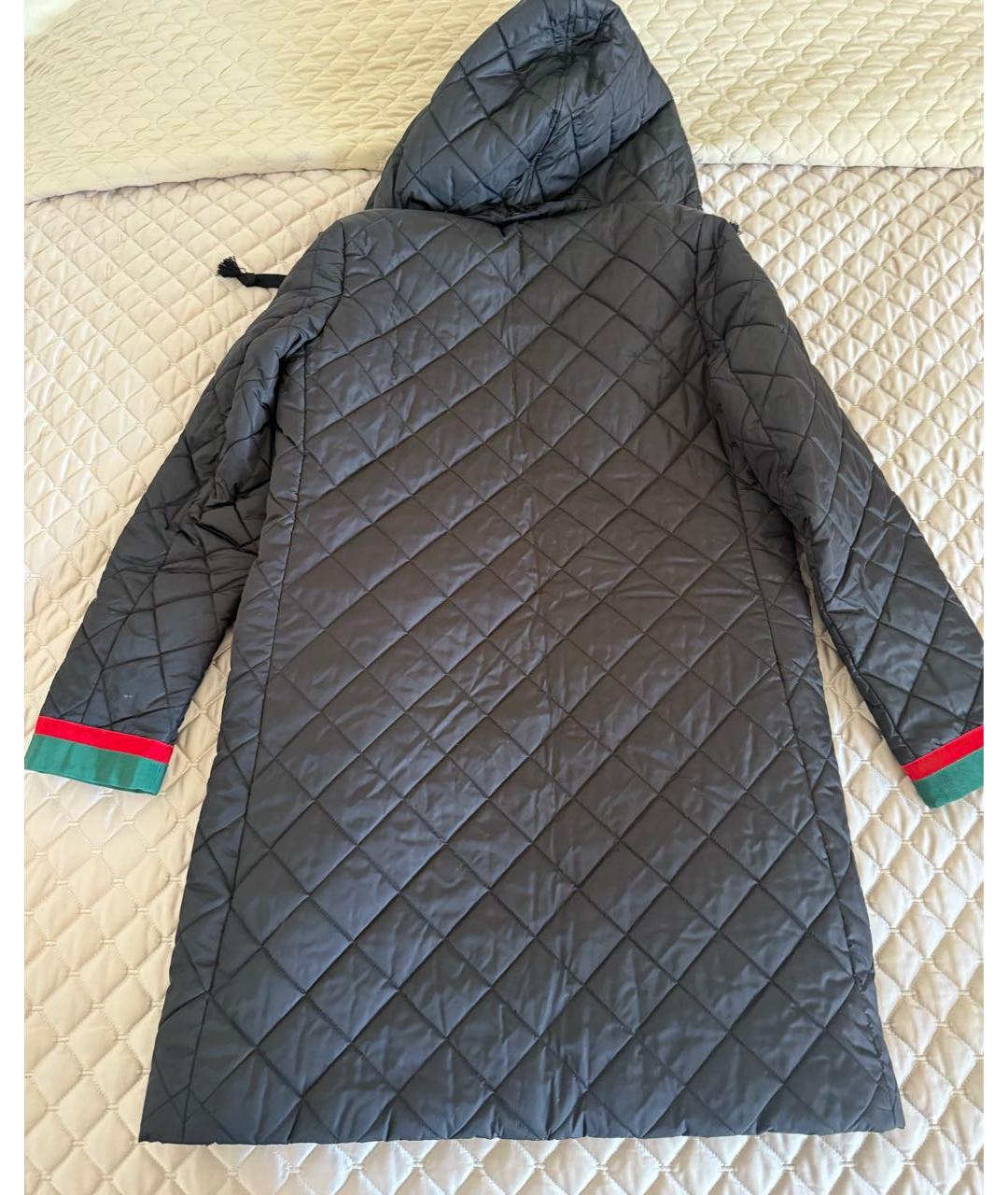 GUCCI Черный полиэстеровый пуховик, фото 3