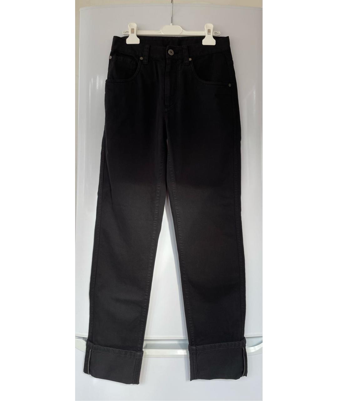 BRUNELLO CUCINELLI Черные хлопковые прямые джинсы, фото 7