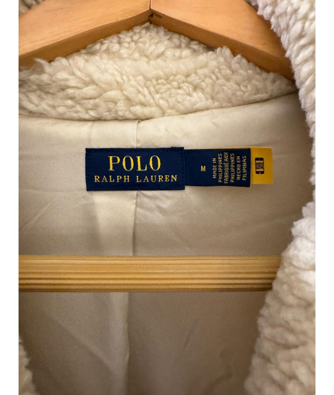 POLO RALPH LAUREN Бежевый меховой жилет, фото 3