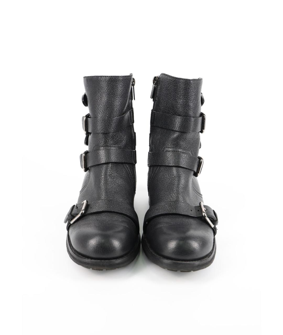 JIMMY CHOO Черные кожаные полусапоги, фото 3