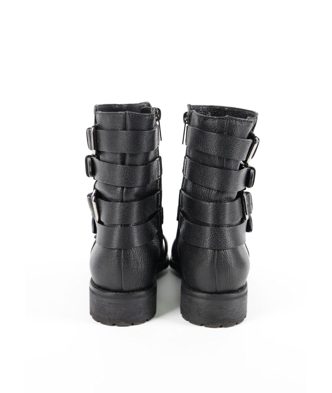 JIMMY CHOO Черные кожаные полусапоги, фото 4