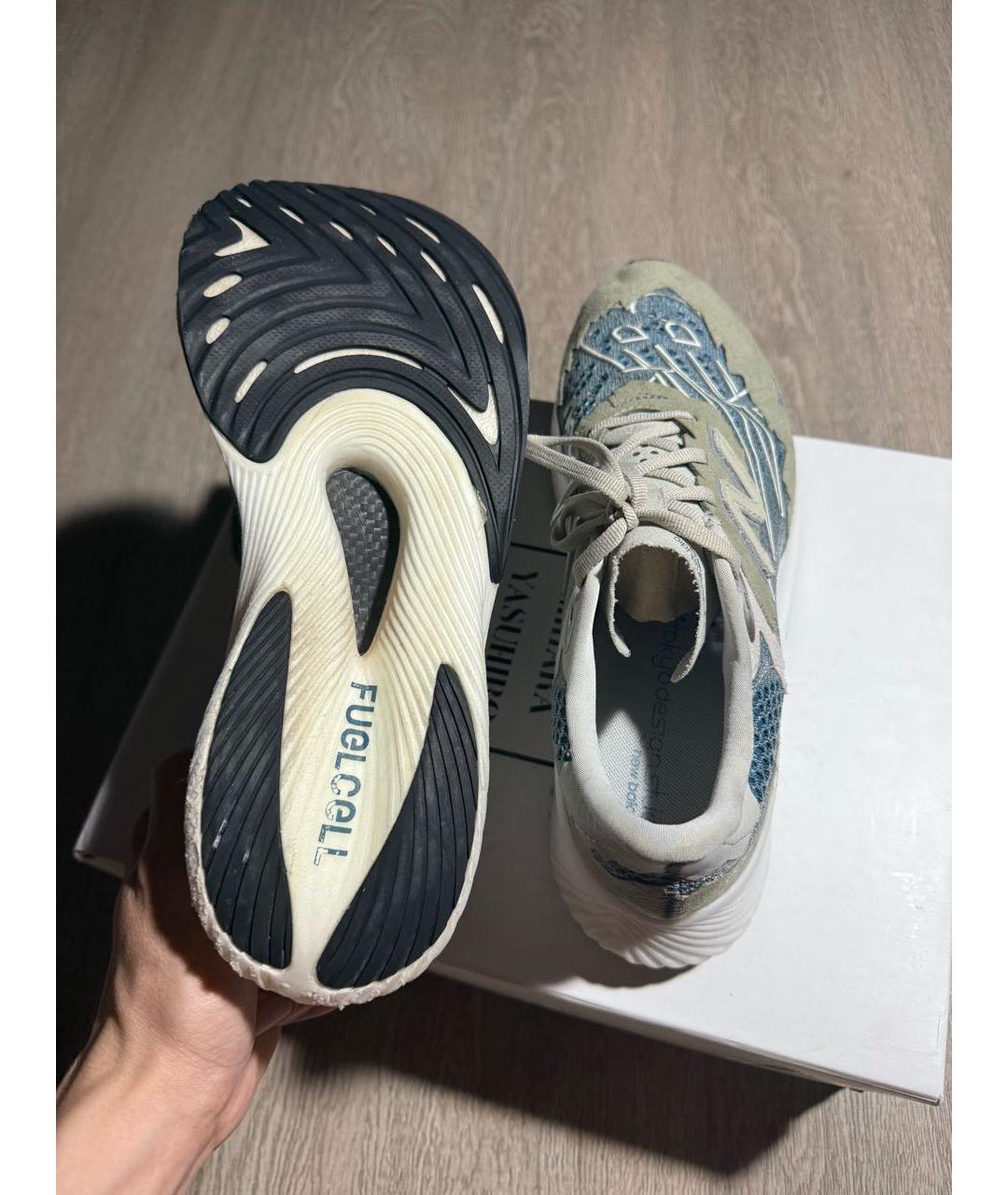 NEW BALANCE Бежевые текстильные низкие кроссовки / кеды, фото 3