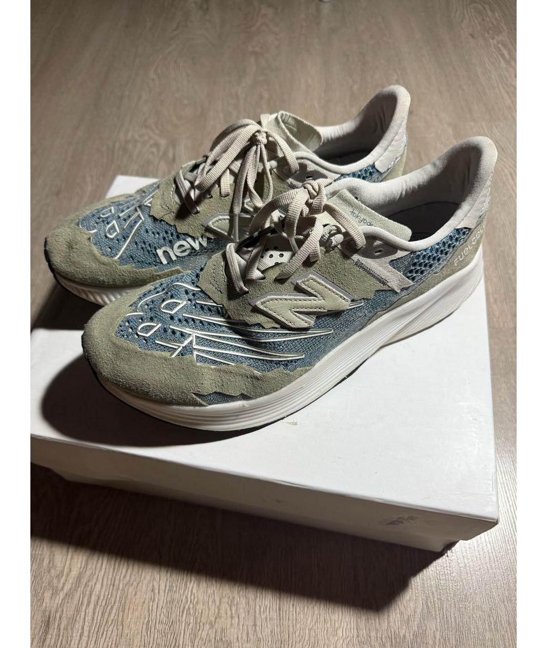 NEW BALANCE Бежевые текстильные низкие кроссовки / кеды, фото 5