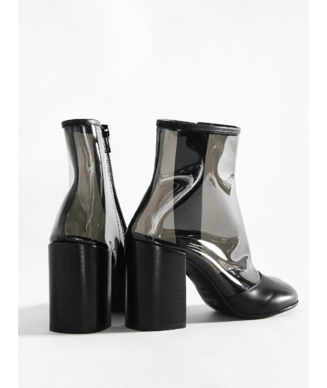 MAISON MARGIELA Черные кожаные ботильоны, фото 4