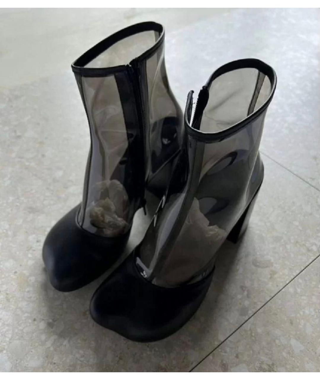 MAISON MARGIELA Черные кожаные ботильоны, фото 7