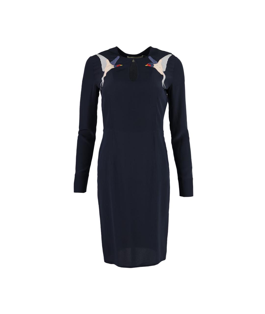 STELLA MCCARTNEY Синее шелковое повседневное платье, фото 1