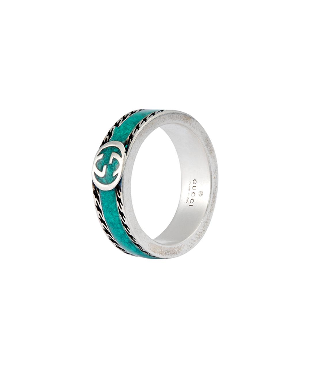 GUCCI Зеленые серебряное кольцо, фото 2