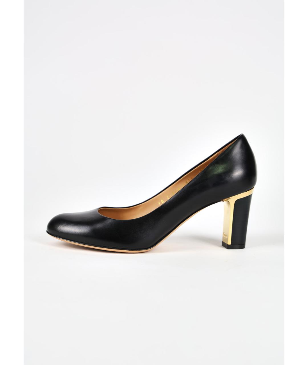 FERRAGAMO Черные кожаные туфли, фото 6