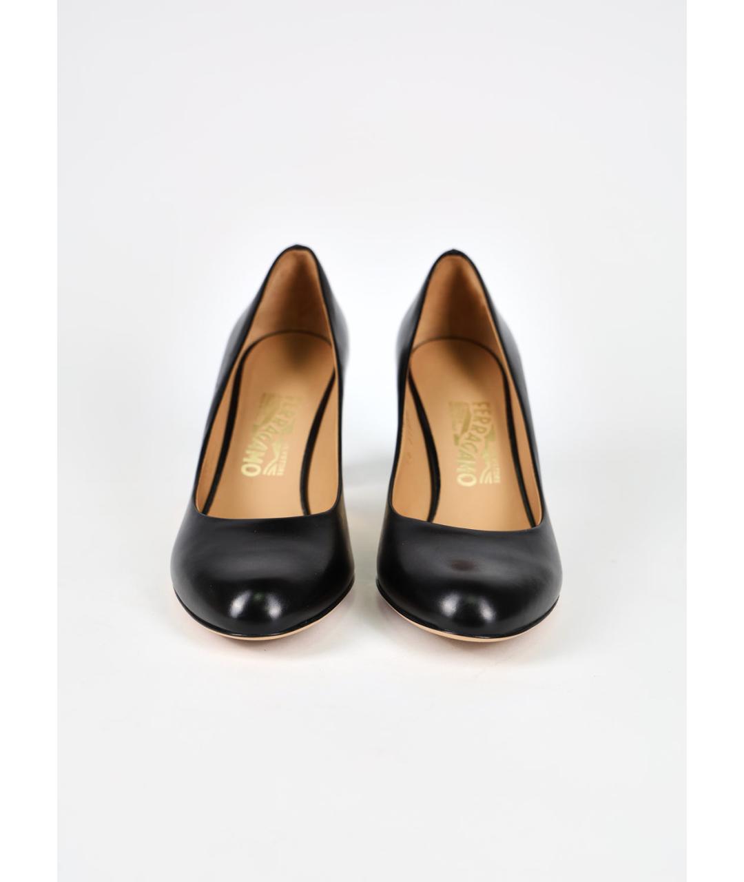 FERRAGAMO Черные кожаные туфли, фото 2