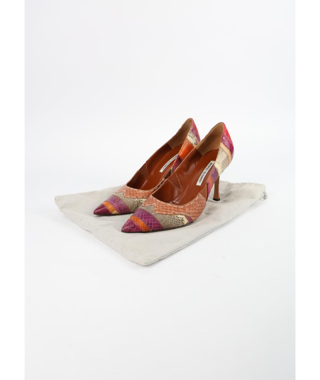 MANOLO BLAHNIK Мульти кожаные туфли, фото 6