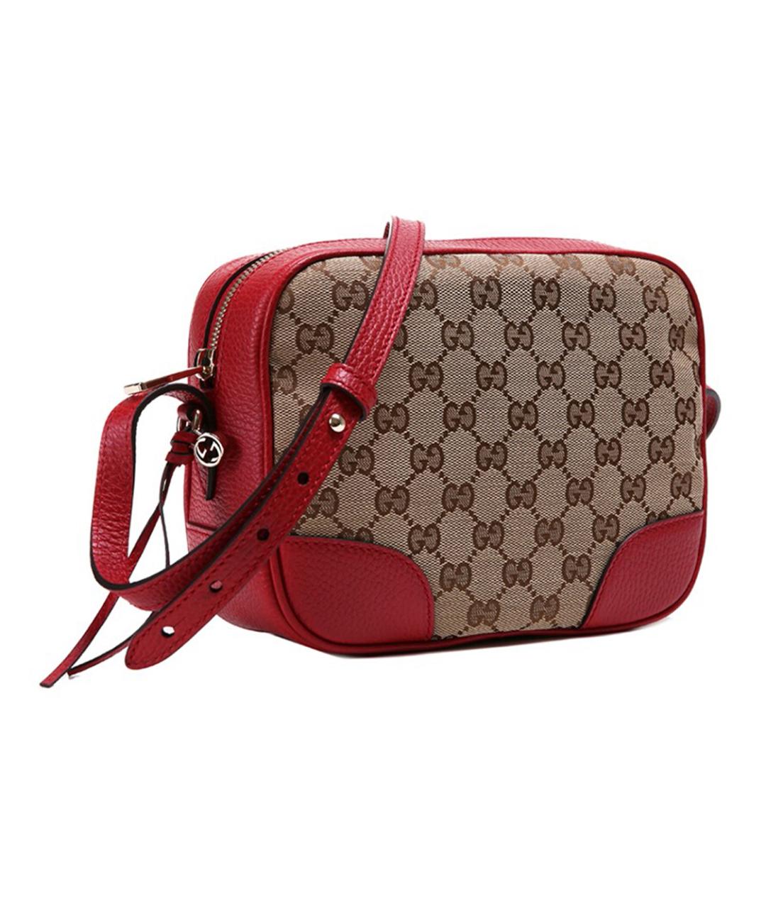 GUCCI Красная хлопковая сумка через плечо, фото 2