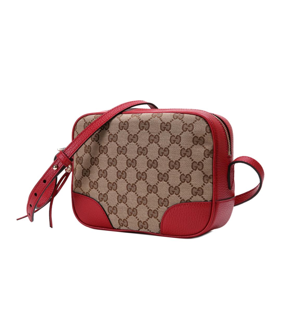 GUCCI Красная хлопковая сумка через плечо, фото 3