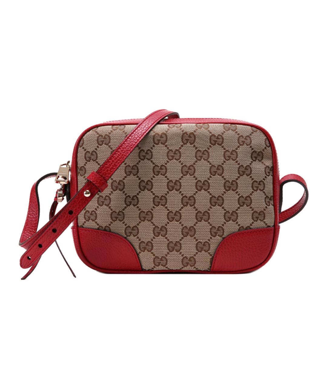 GUCCI Красная хлопковая сумка через плечо, фото 1