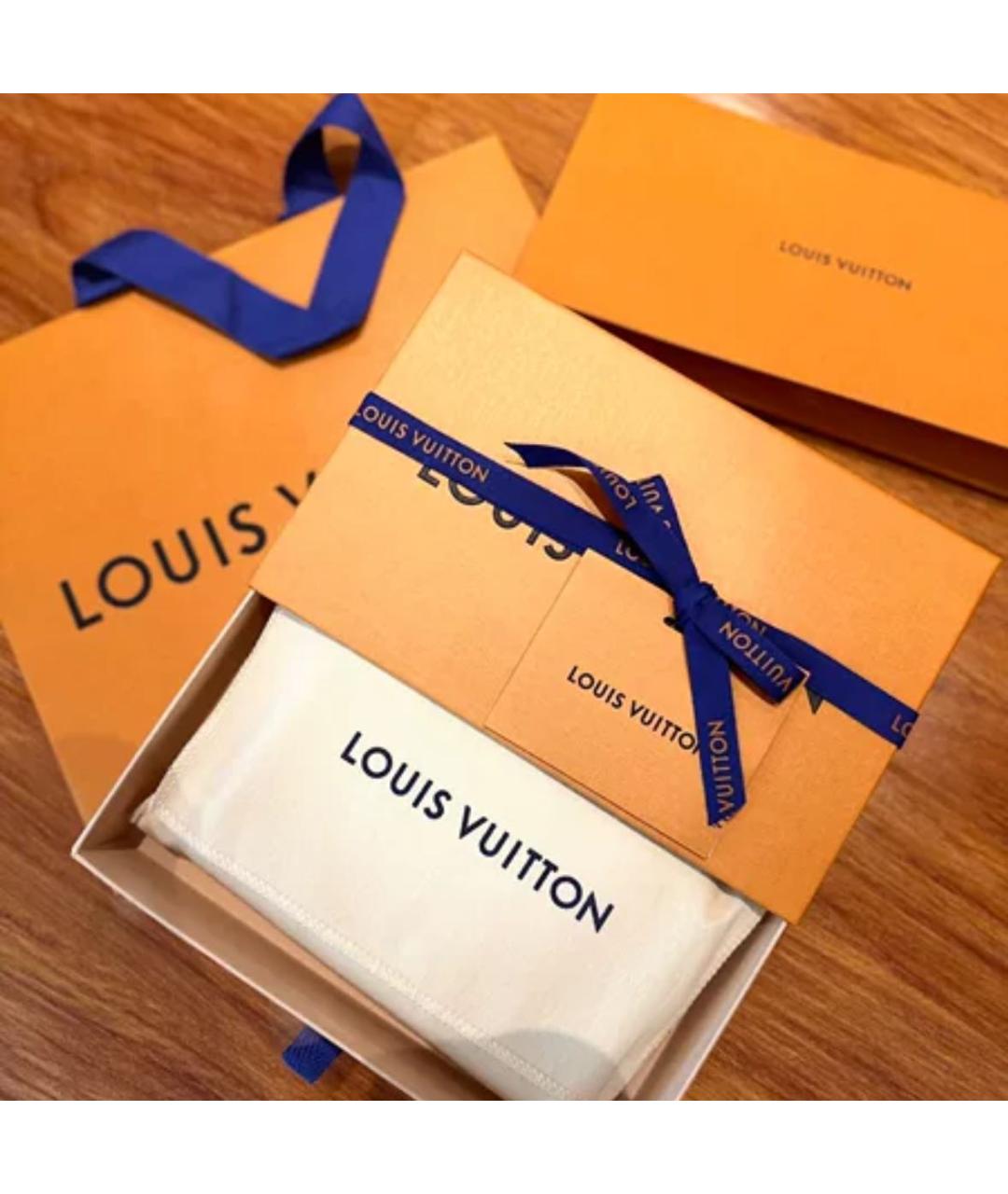 LOUIS VUITTON Оранжевый кожаный кардхолдер, фото 4