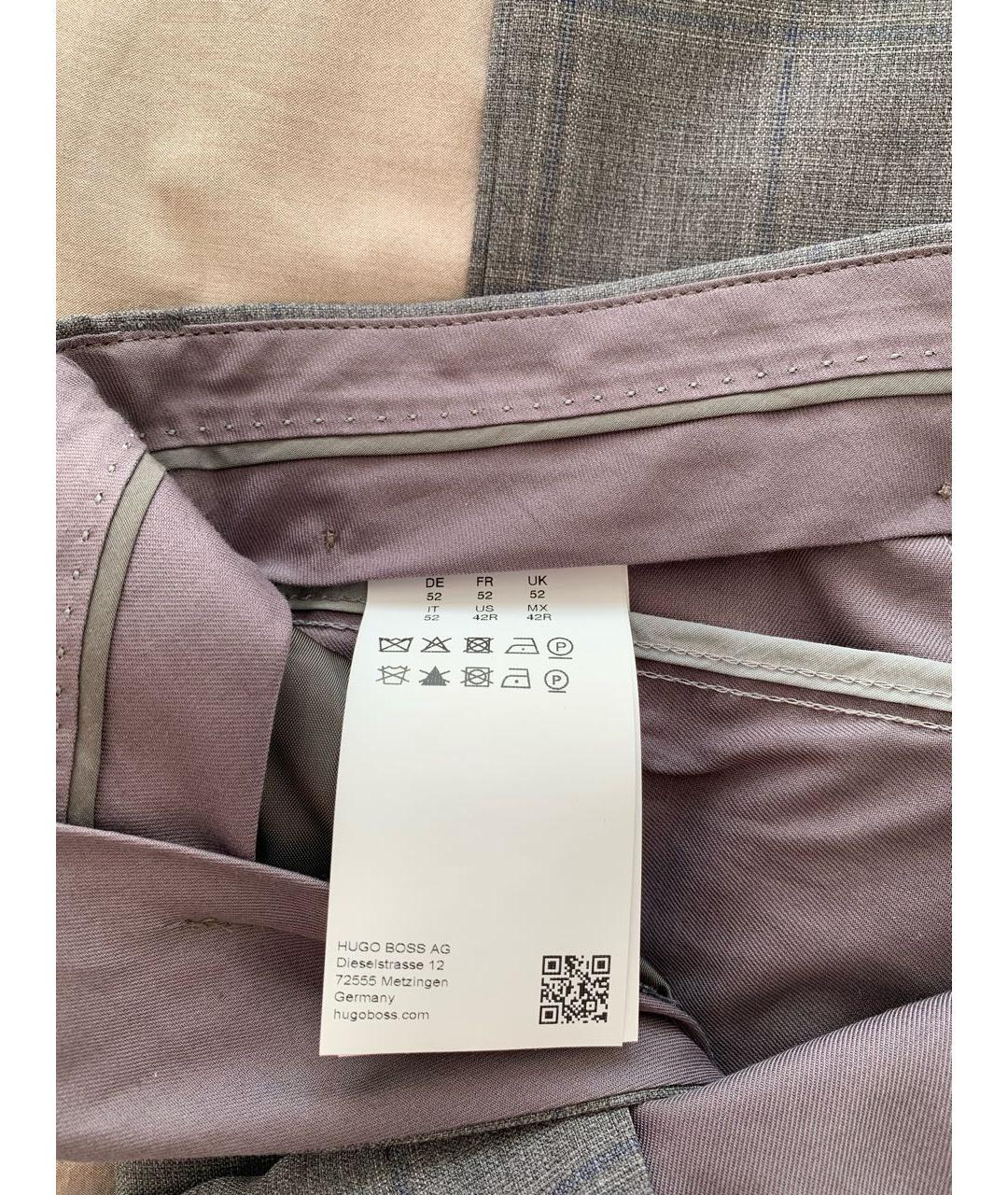 HUGO BOSS Серый классический костюм, фото 8