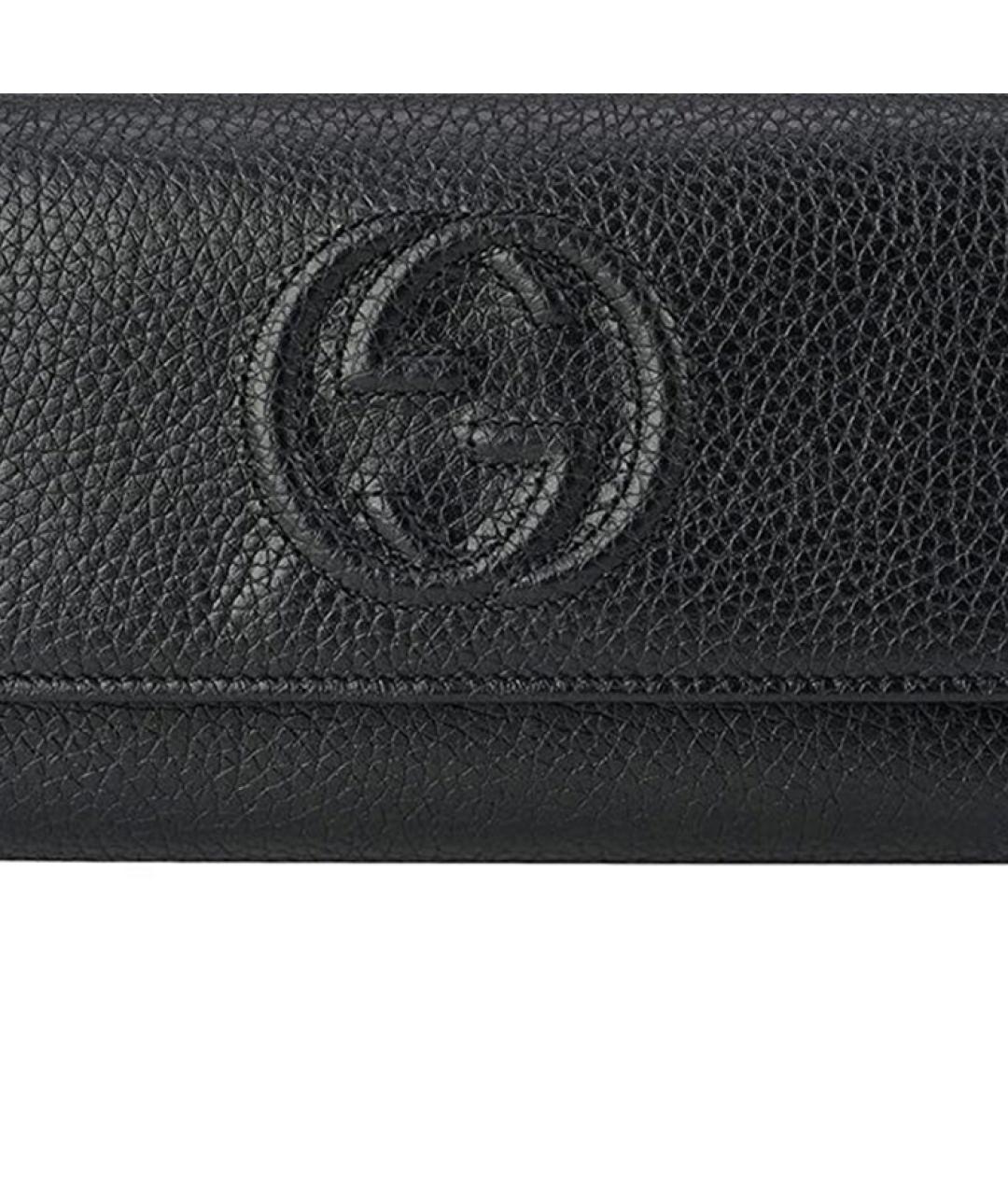 GUCCI Черный кожаный кошелек, фото 4