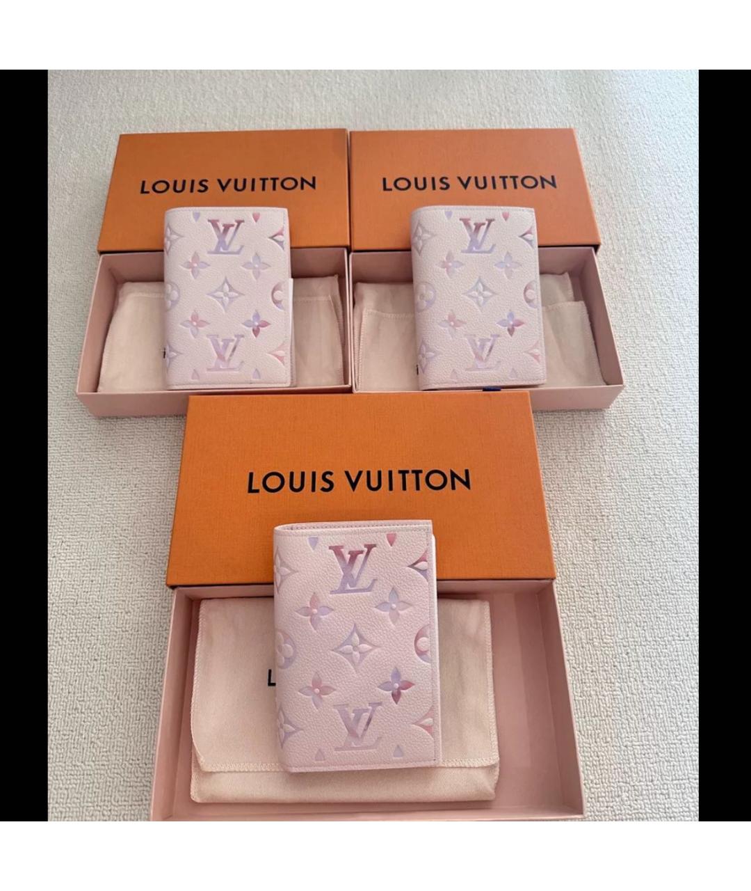 LOUIS VUITTON Белый кожаный кардхолдер, фото 2
