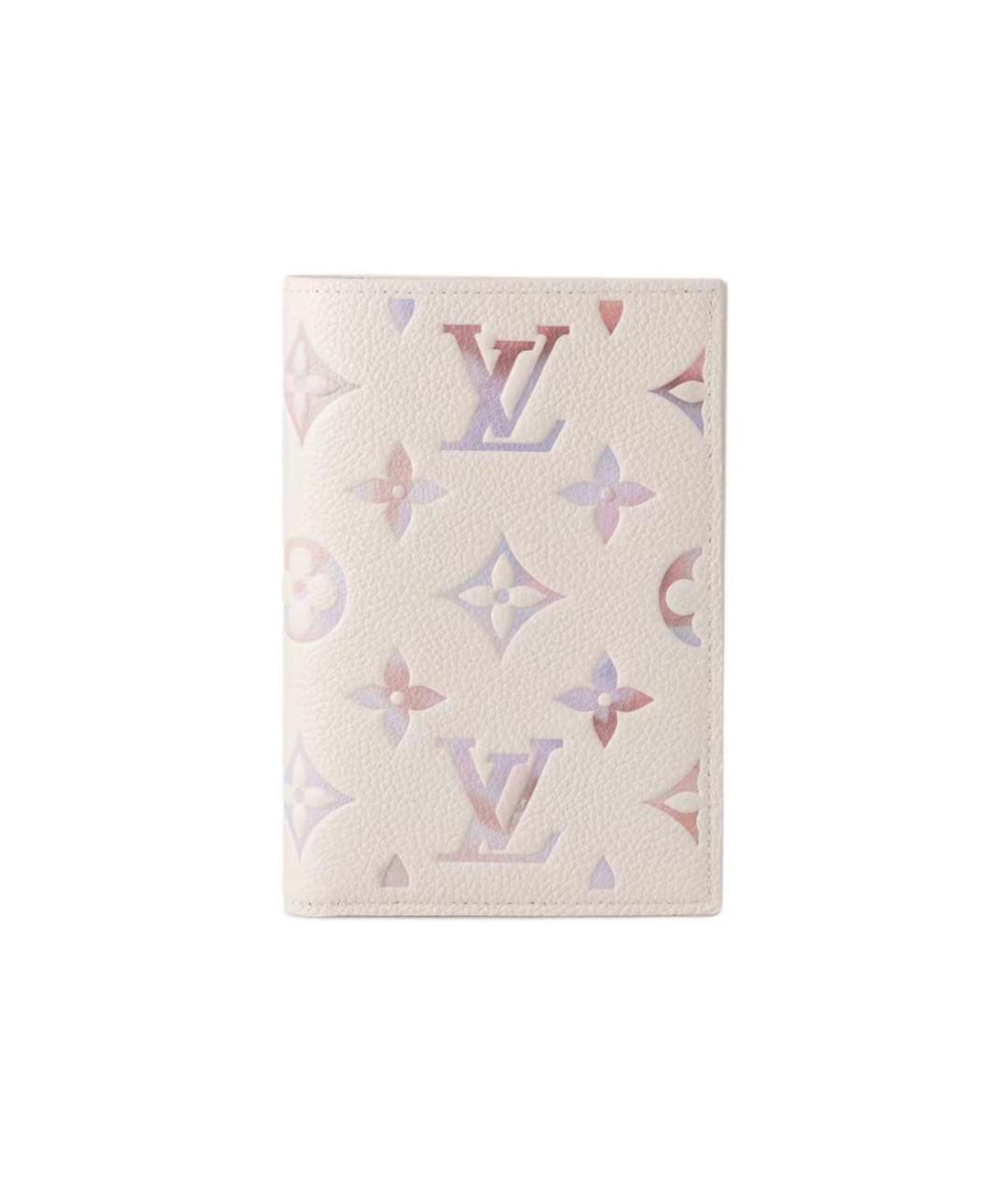LOUIS VUITTON Белый кожаный кардхолдер, фото 1