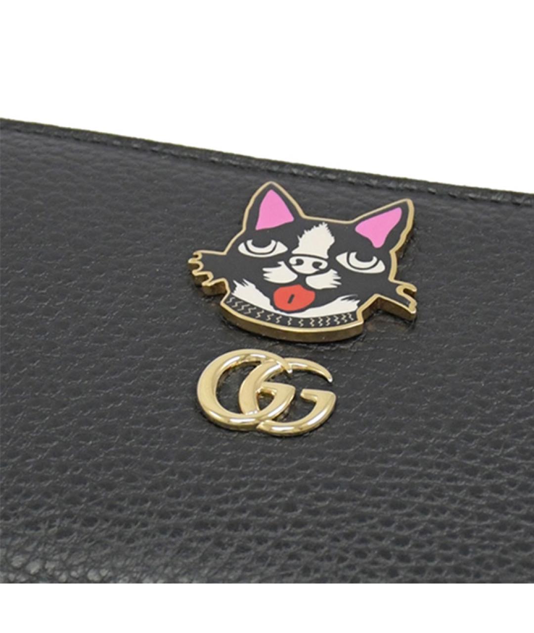 GUCCI Черный кожаный кошелек, фото 5
