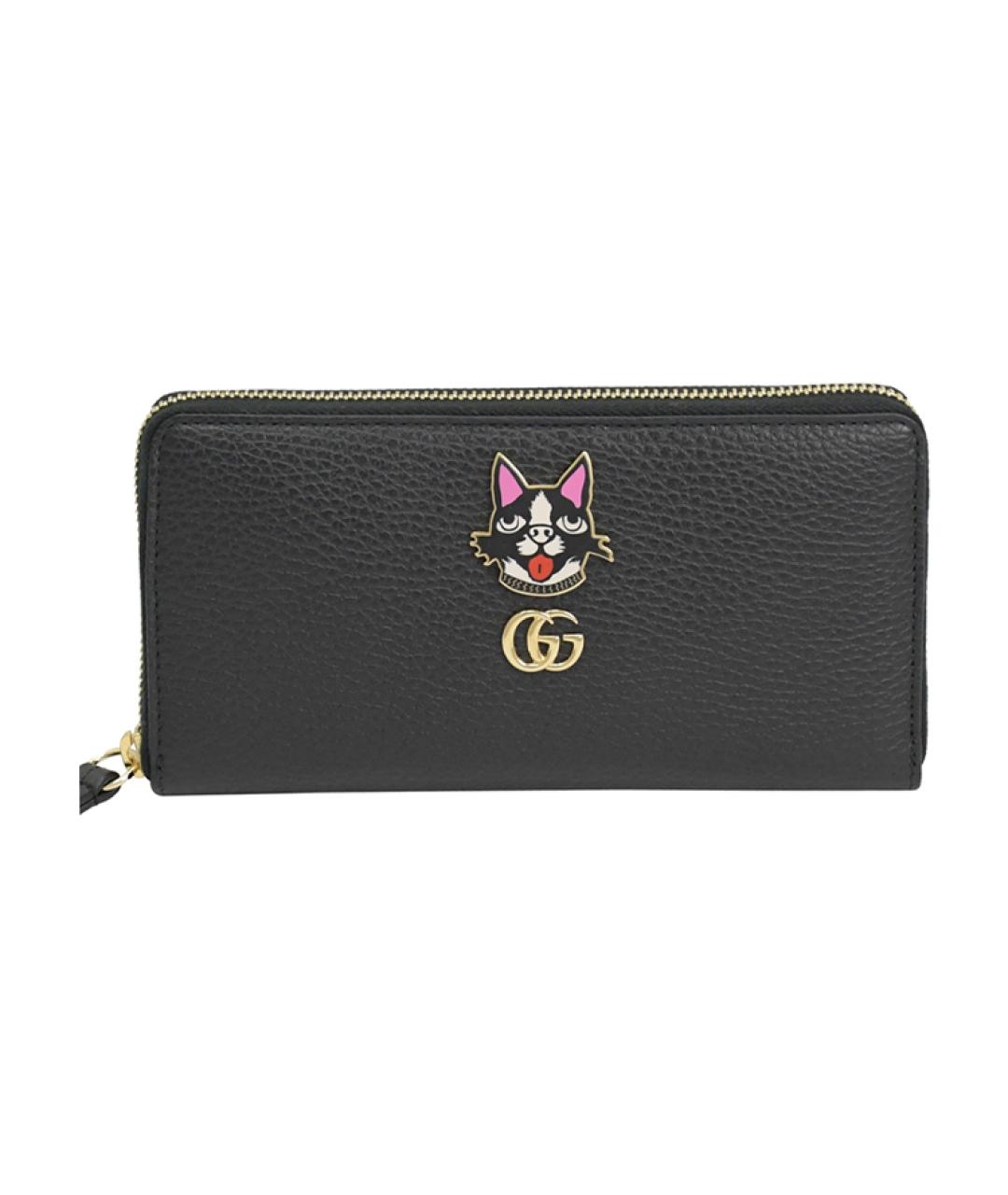 GUCCI Черный кожаный кошелек, фото 1