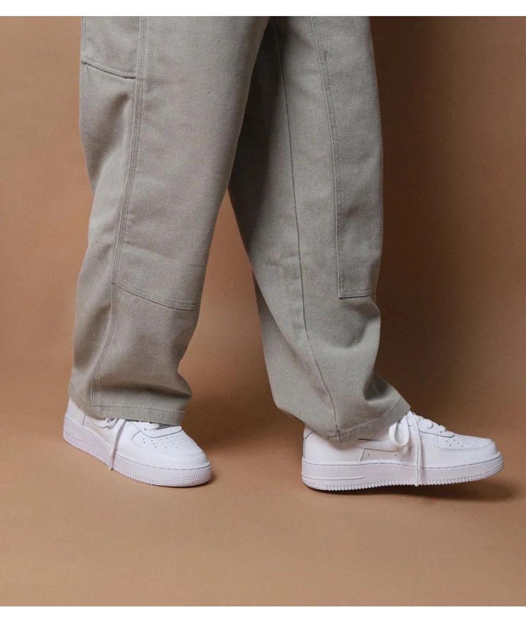 NIKE Белые кожаные низкие кроссовки / кеды, фото 7