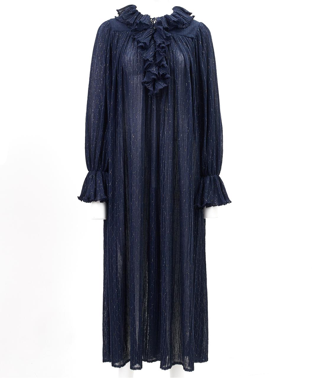 CHANEL Синее полиэстеровое коктейльное платье, фото 6