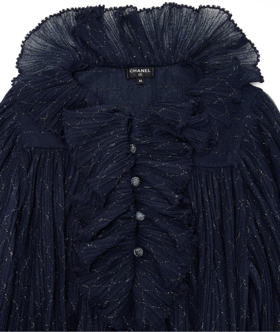 CHANEL Синее полиэстеровое коктейльное платье, фото 5