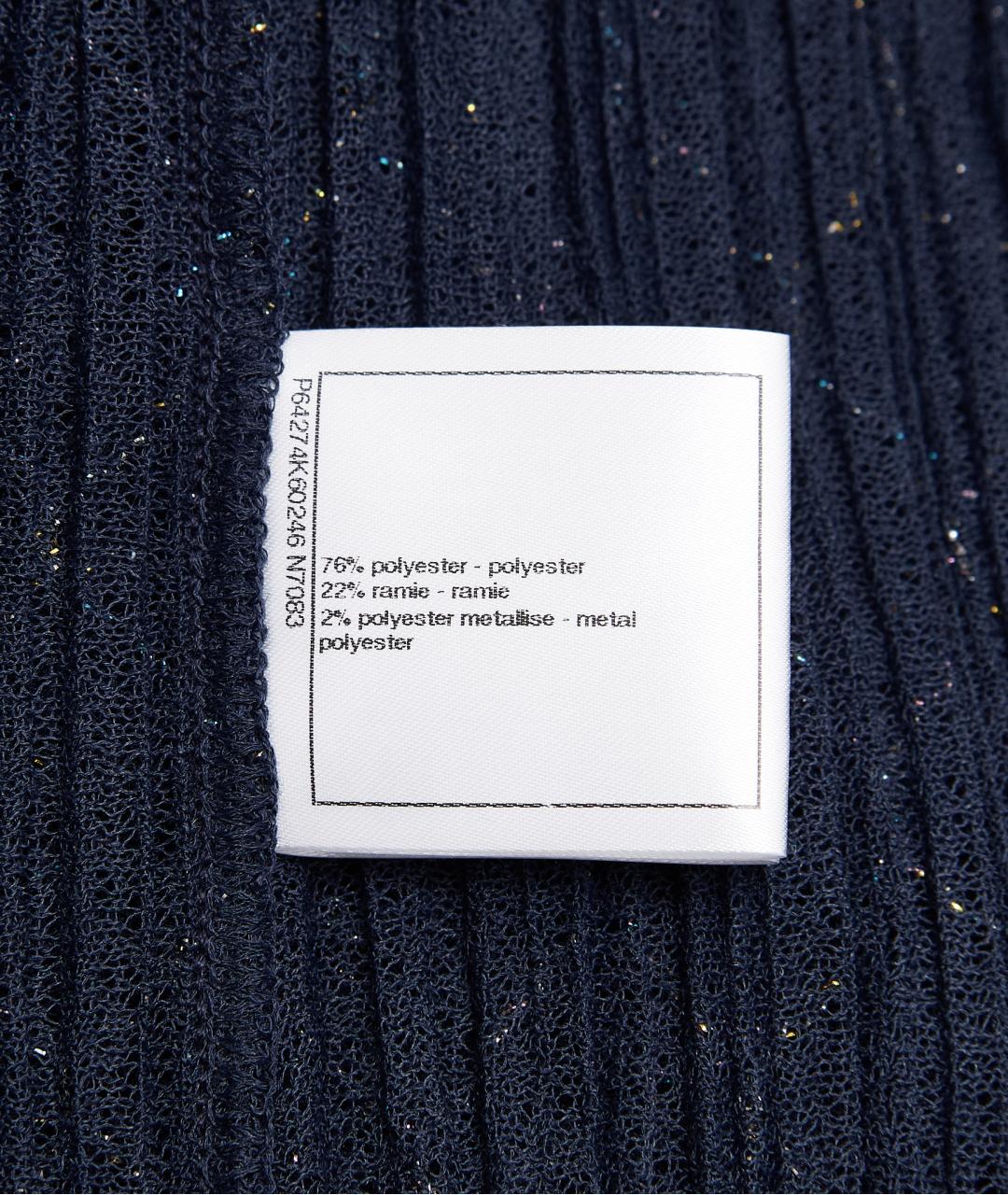 CHANEL Синее полиэстеровое коктейльное платье, фото 4