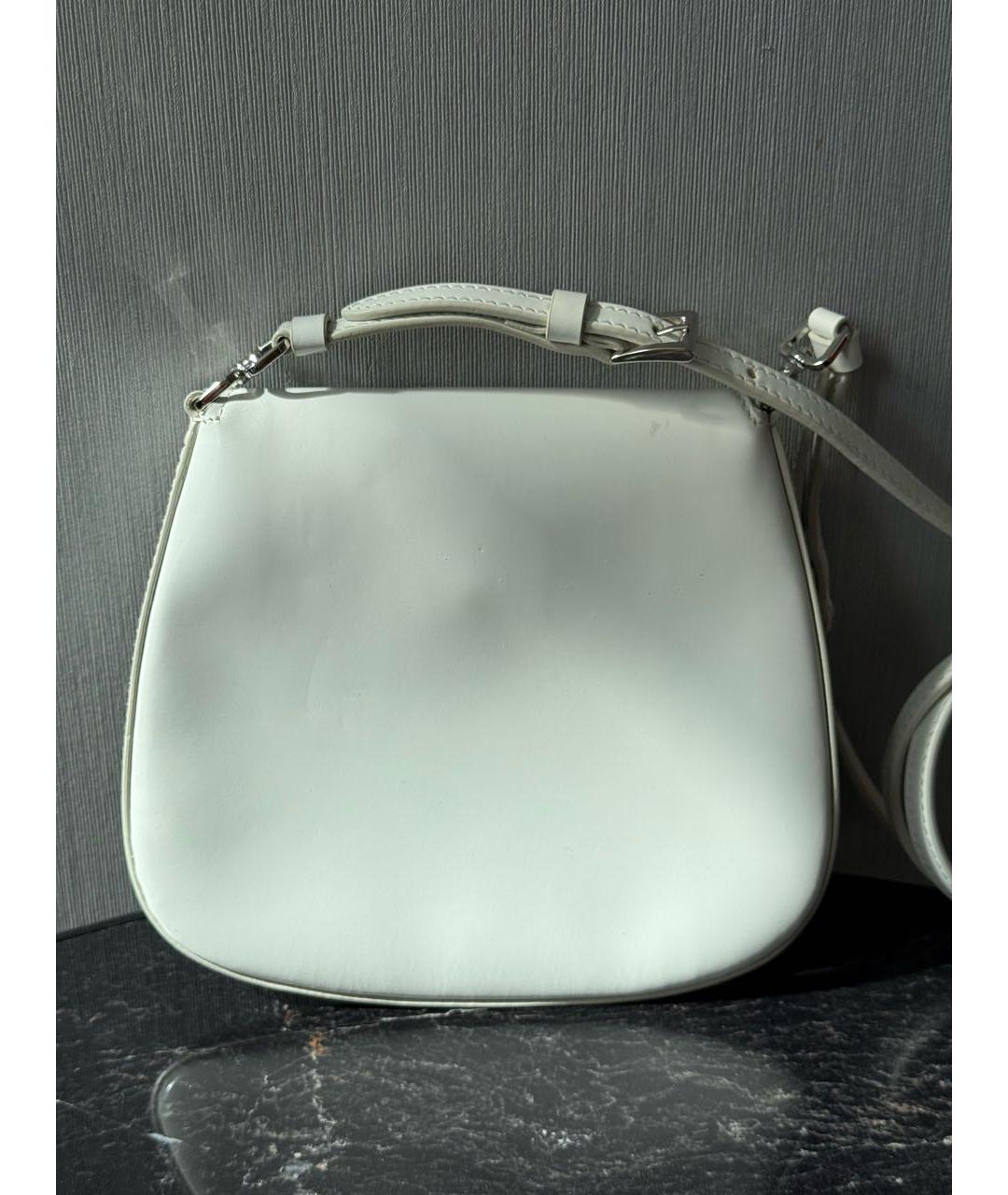 PRADA Белая сумка через плечо из лакированной кожи, фото 3