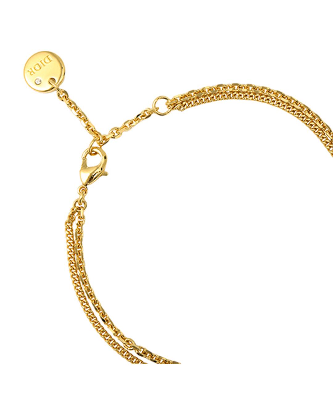 CHRISTIAN DIOR Золотой металлический браслет, фото 2