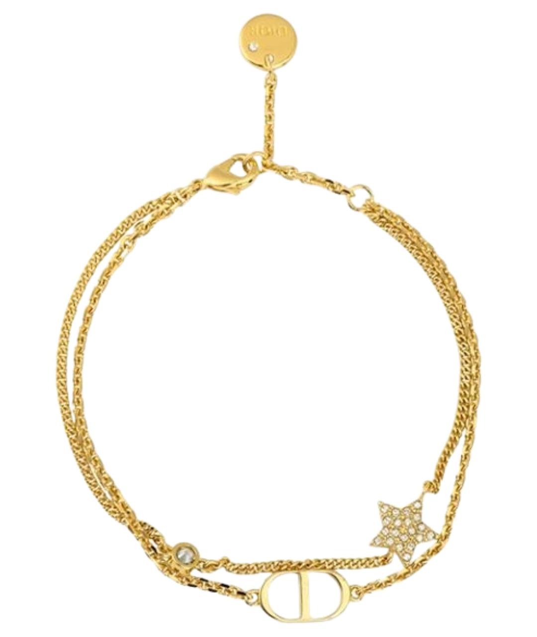 CHRISTIAN DIOR Золотой металлический браслет, фото 1