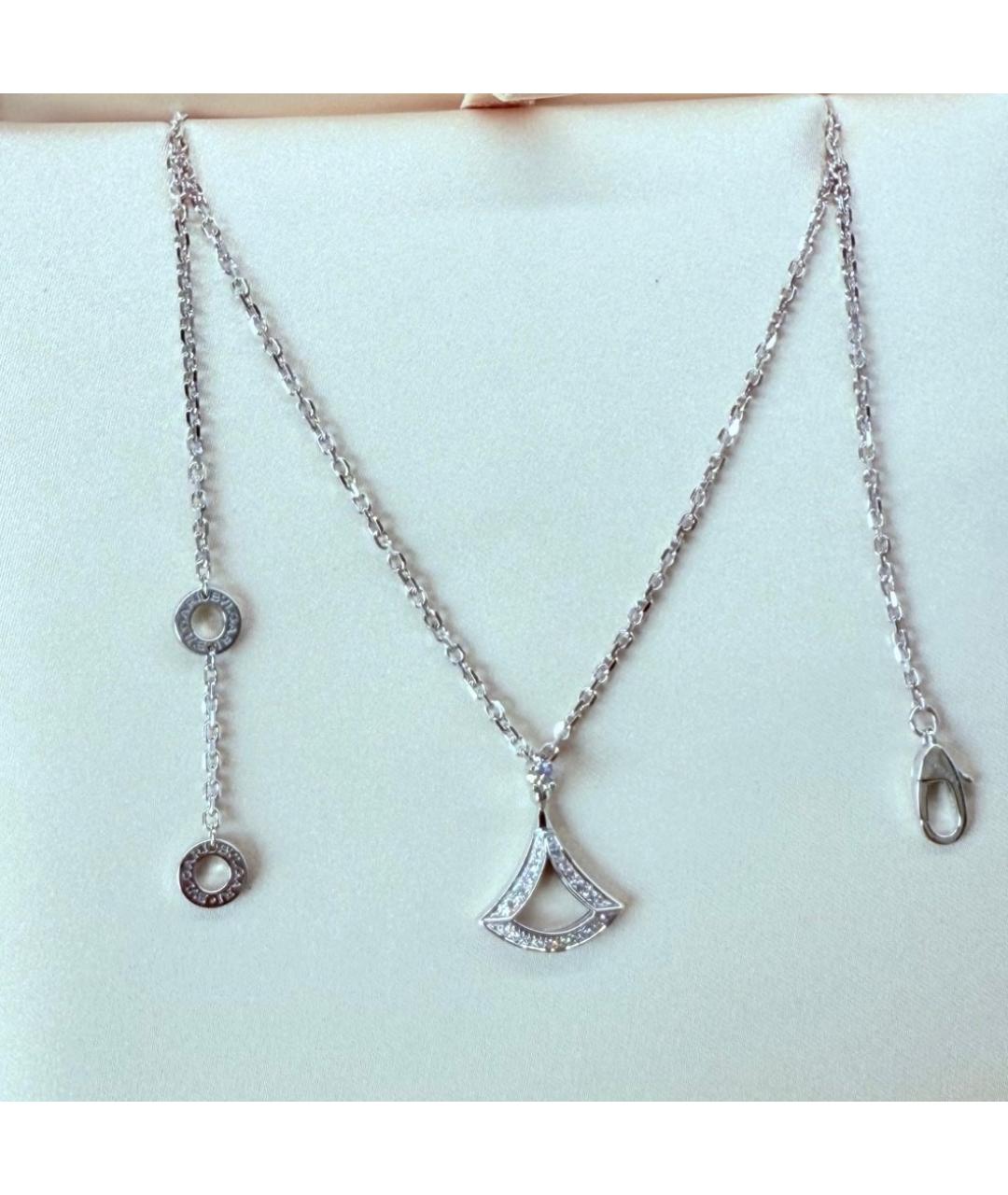BVLGARI Белая подвеска из белого золота, фото 3