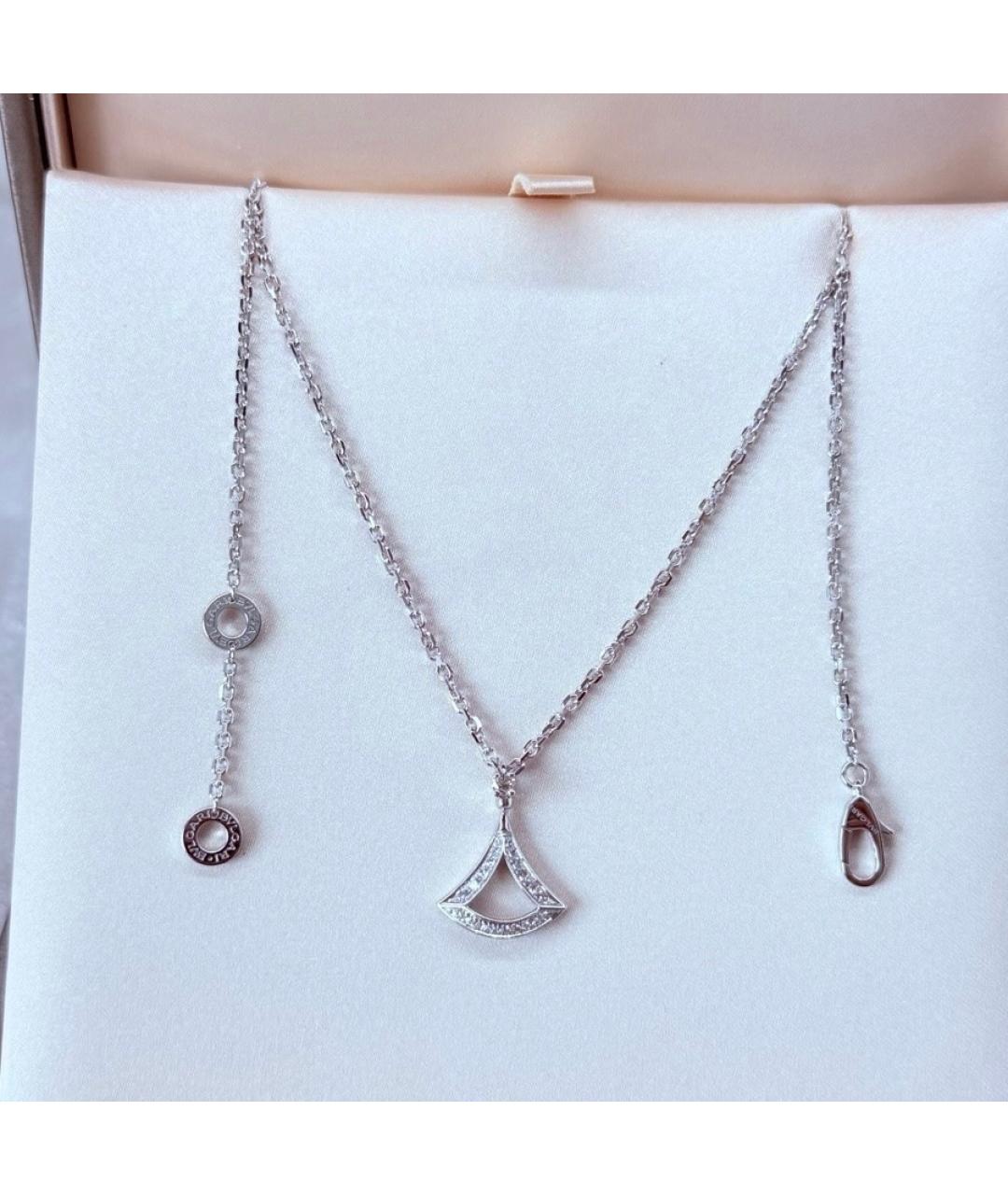 BVLGARI Белая подвеска из белого золота, фото 2